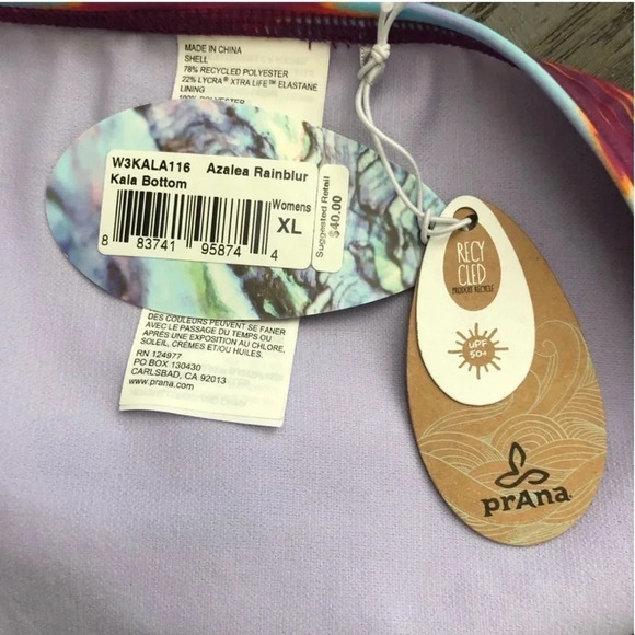 New prAna Kala Bikini Bottom AZALEA RAINBLUR Swimwear
UPF 50+ swim suit swimsuit - Picture 13 of 13
